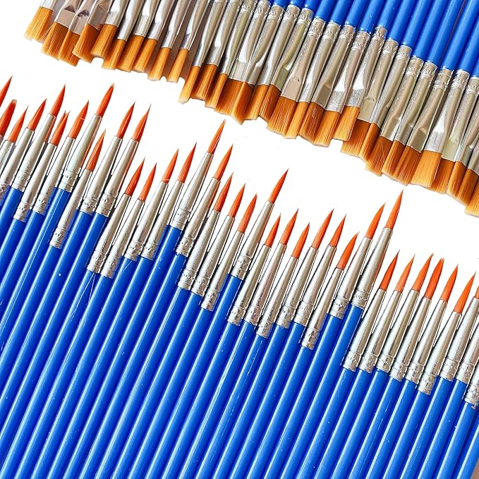 60 支装画笔套装,适合儿童课堂学生初学者,小刷子散装用于细节绘画